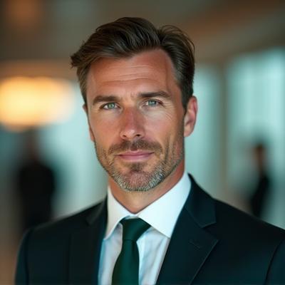 Portrait of Callum Thorne, Chief Operating Officer of Regent Hearth Hospitality