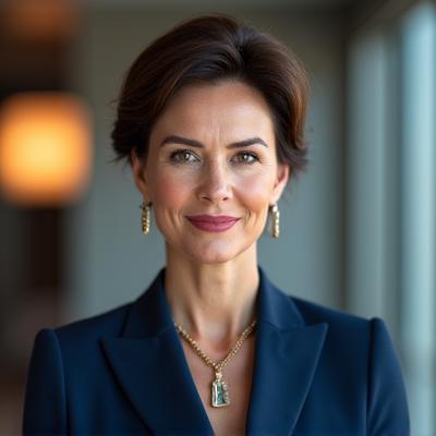 Portrait of Elara Finch, CEO and Founder of Regent Hearth Hospitality