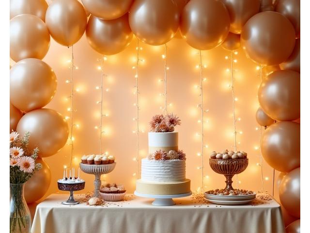 Elegant private birthday party with decorative lighting and a joyful atmosphere