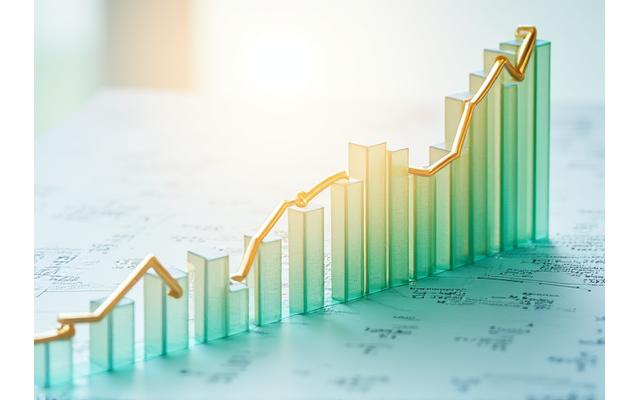 A sophisticated financial graph with an upward trend, overlaid on a blueprint of a luxury property or hotel, symbolizing increasing property value and return on investment.