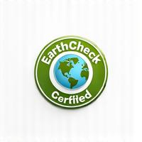 EarthCheck Certified Sustainable Tourism logo, indicating commitment to environmental and social standards.